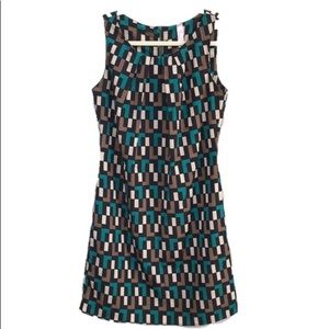 Francesca’s Alya Sleeveless Round Neck Geometric Pattern Casual Dress